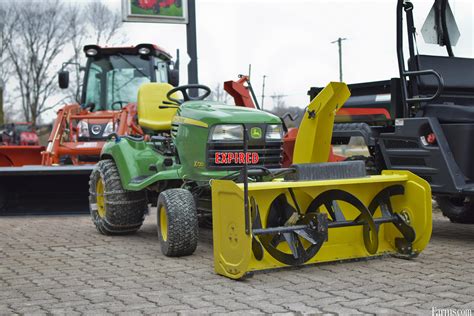 john deere tractor snowblower used